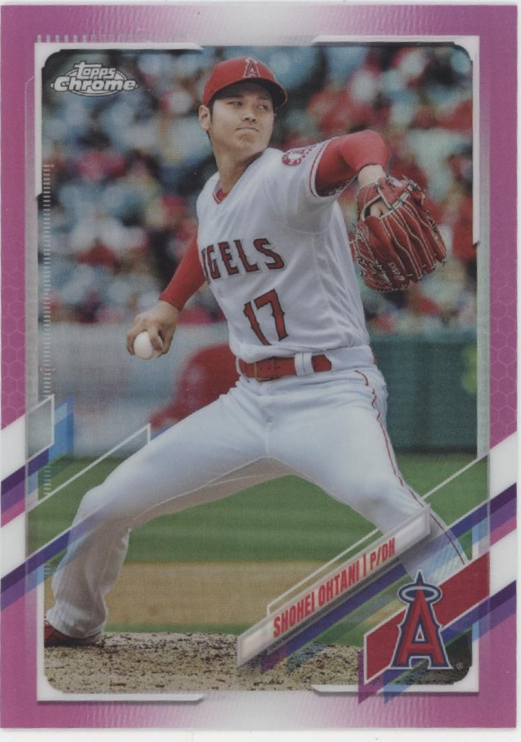 Shohei Ohtani 2021 Topps Chrome Pink Refractor #159