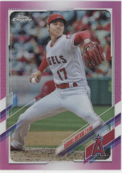Shohei Ohtani 2021 Topps Chrome Pink Refractor #159