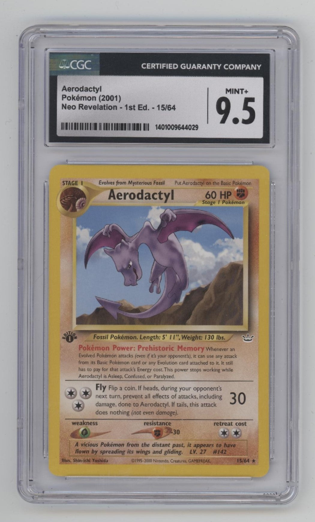 Aerodactyl Pokemon Neo Revelation 1st Edition #15 CGC 9.5