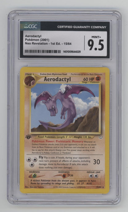 Aerodactyl Pokemon Neo Revelation 1st Edition #15 CGC 9.5