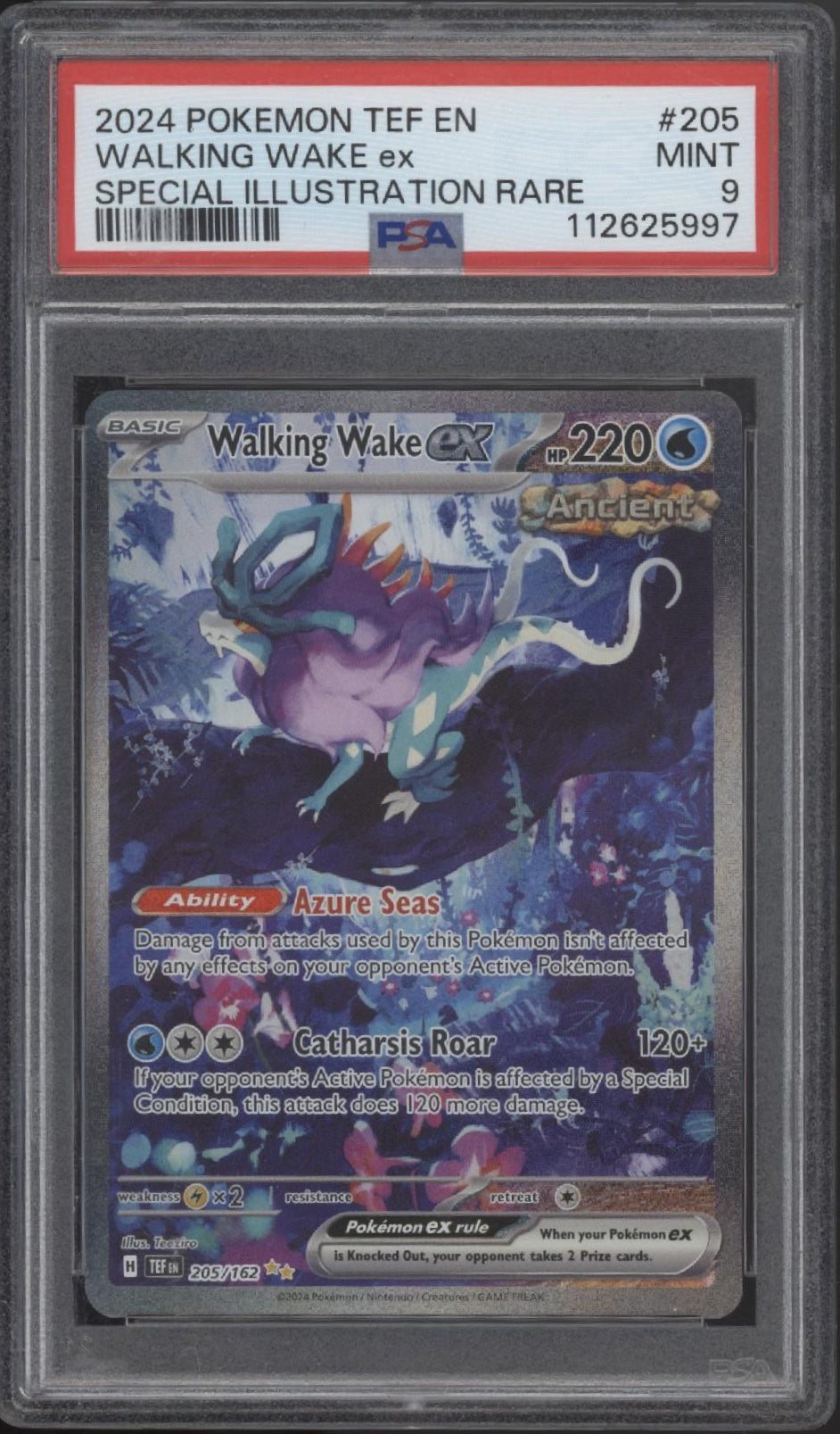 Walking Wake ex Pokemon Temporal Forces Special Illustration Rare #205 PSA 9