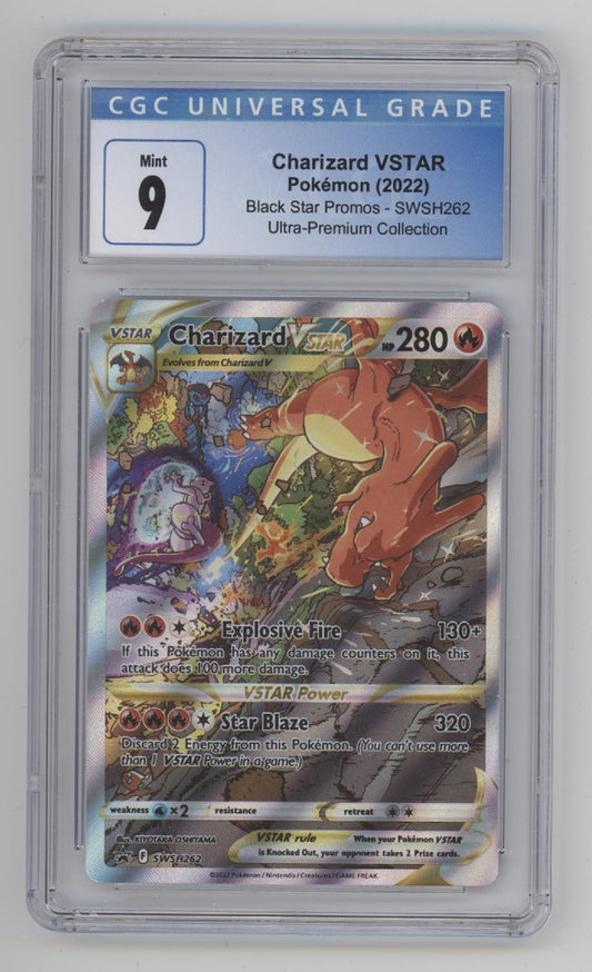 Charizard VSTAR Pokemon Ultra Premium Collection Black Star Promo #SWSH262 CGC 9