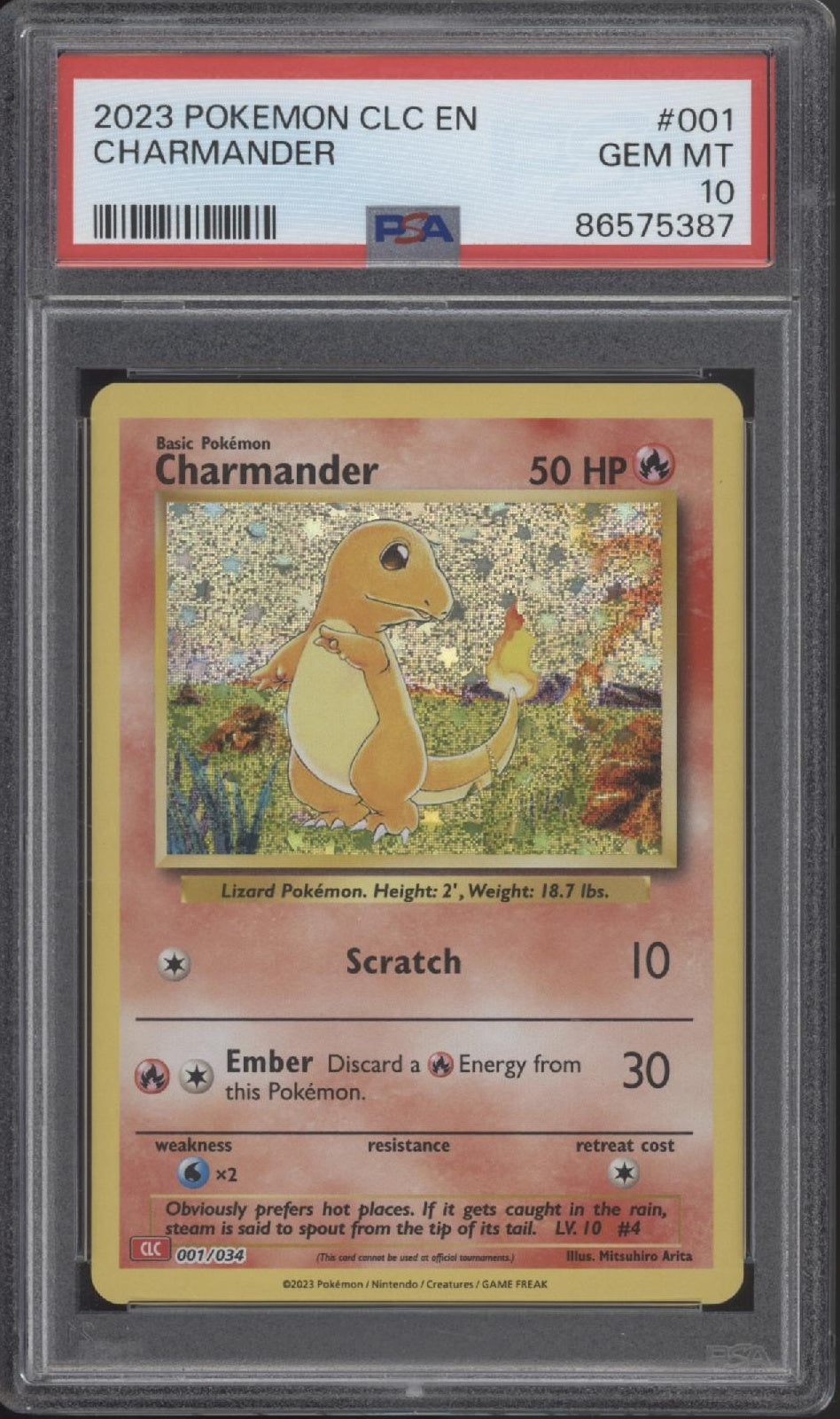 Charmander Pokemon Classic Collection Charizard #001 PSA 10、Collector Store LLC Gaming、kayou