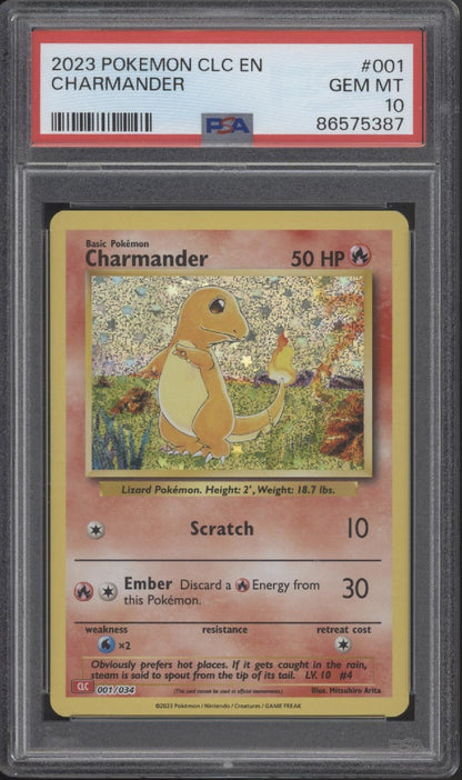 Charmander Pokemon Classic Collection Charizard #001 PSA 10