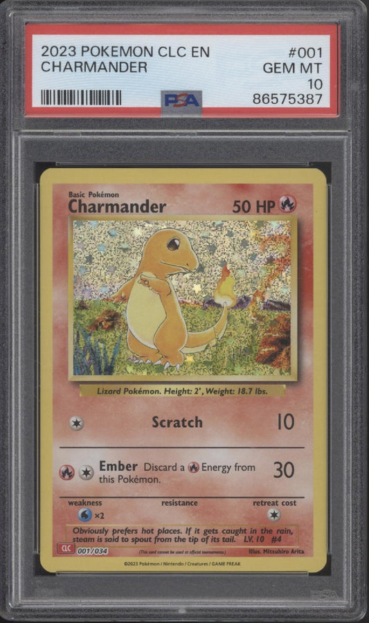 Charmander Pokemon Classic Collection Charizard #001 PSA 10