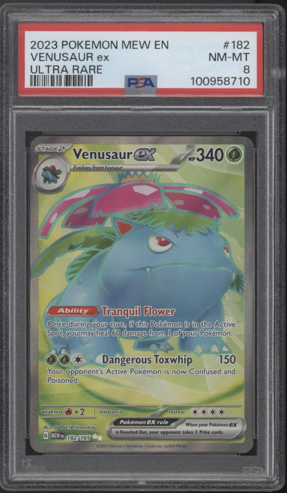 Venusaur ex Pokemon 151 Ultra Rare #1882 PSA 8