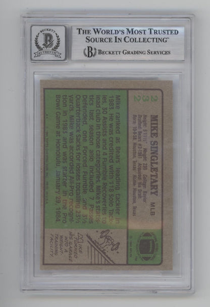 Mike Singletary 1984 Topps #232 with Beckett Authentic Auto 10