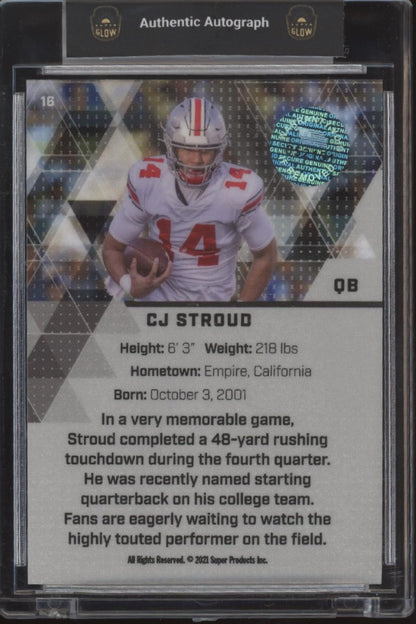 CJ Stroud 2021 Super Products Super Glow Auto #16