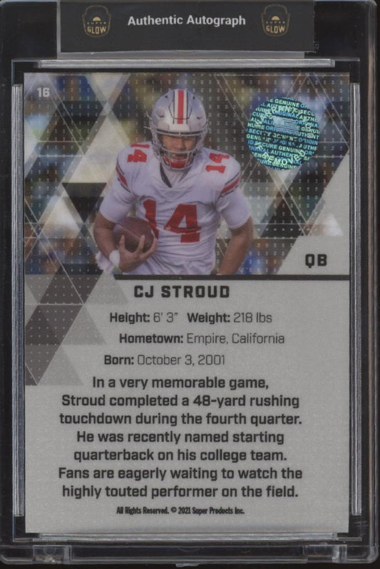 CJ Stroud 2021 Super Products Super Glow Auto #16
