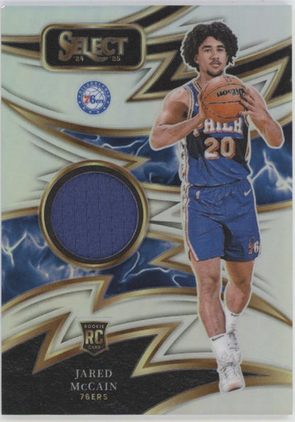 Jared McCain 2024-25 Panini Select Prizm Swatch RC #SPK-MCC