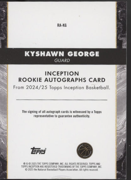 Kyshawn George 2024-25 Topps Inception RC Auto #RA-KG