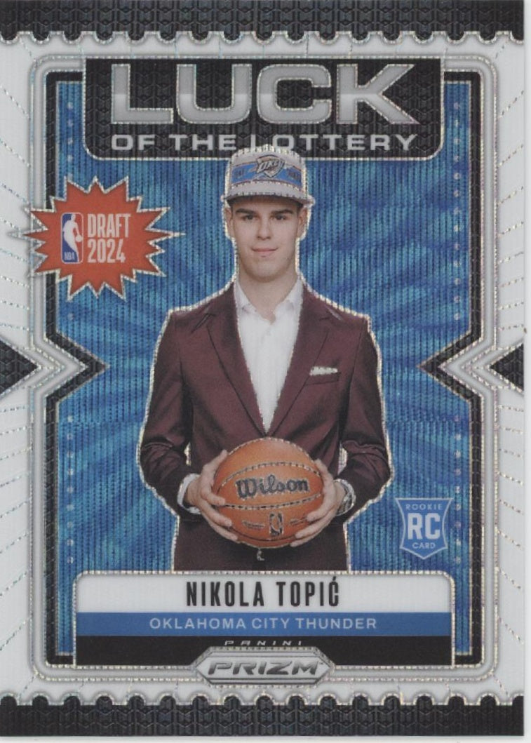 Nikola Topic 2024-25 Panini Prizm Luck of the Lottery Wave Prizm RC 07/20 #5