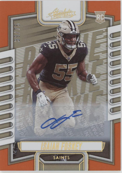 Isiah Foskey 2023 Panini Absolute Orange RC Auto 39/75 #166