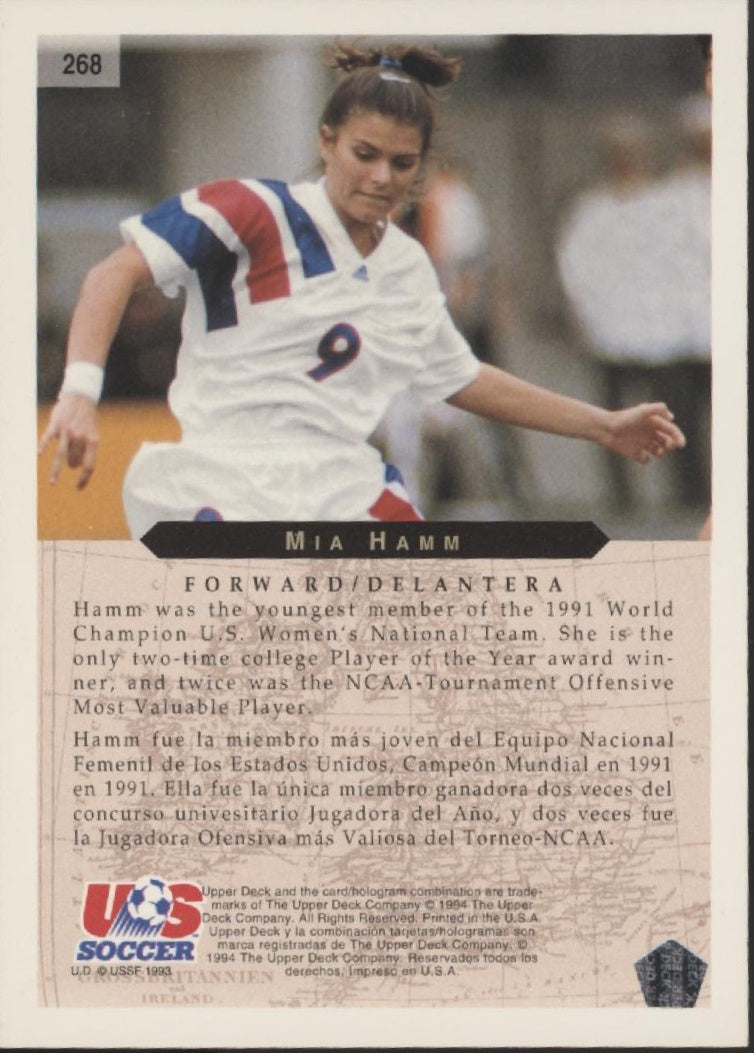 Mia Hamm 1994 Upper Deck Women's World Champions #268