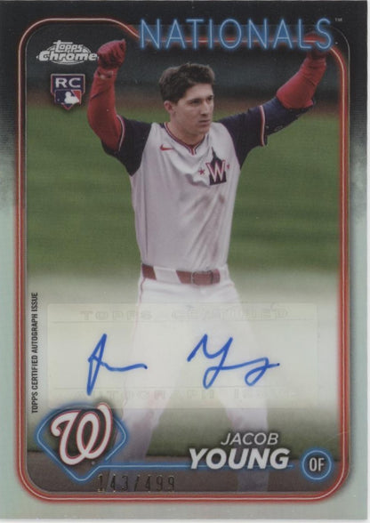 Jacob Young 2024 Topps Chrome Refactor RC Auto 143/499 #AC-JY