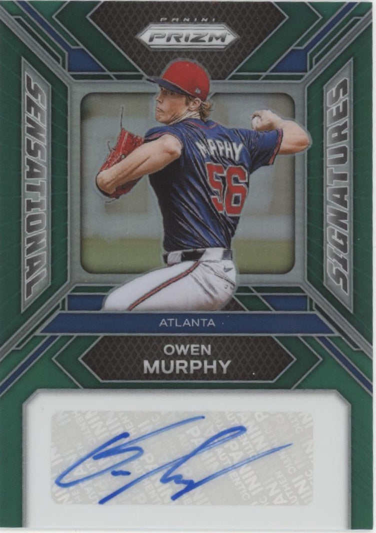Owen Murphy 2024 Panini Prizm Sensational Signature Green Prizm Auto #SS-OM