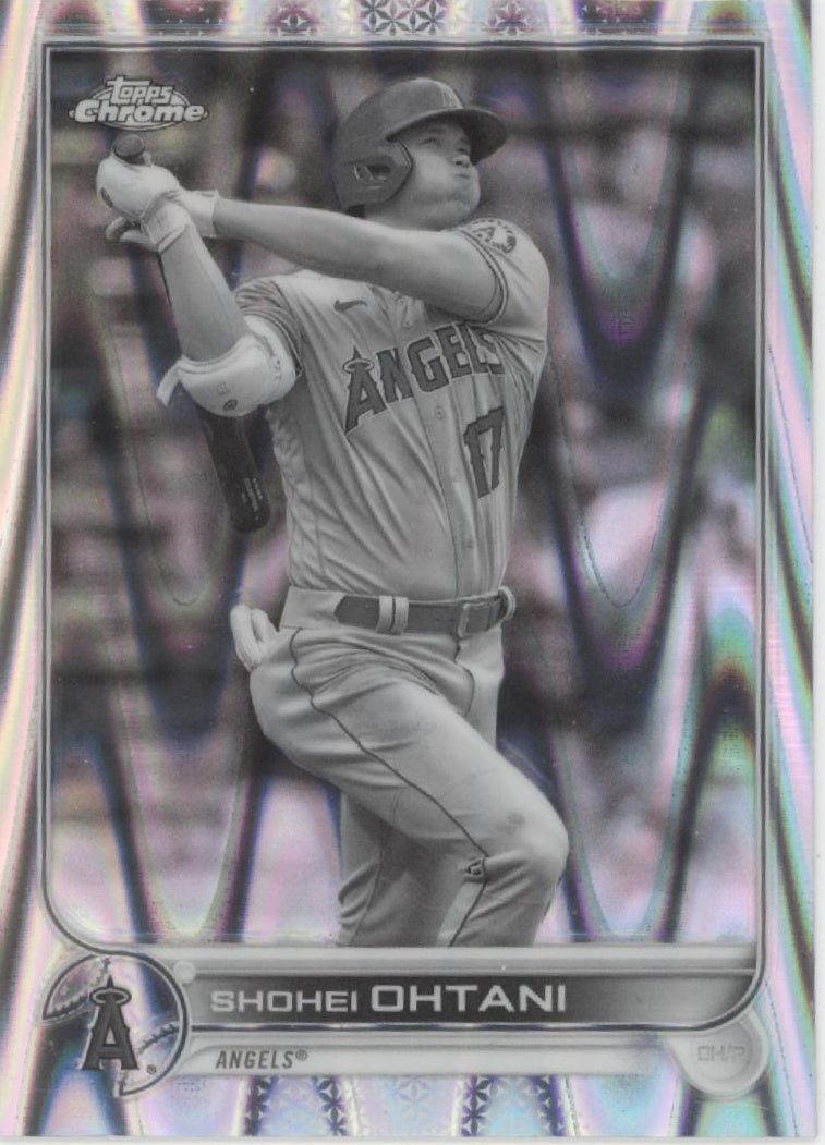 Shohei Ohtani 2022 Topps Chrome Black & White Ray Wave Refractor #1