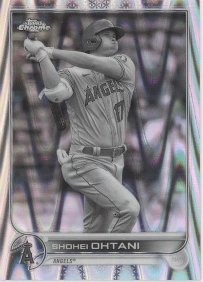 Shohei Ohtani 2022 Topps Chrome Black & White Ray Wave Refractor #1