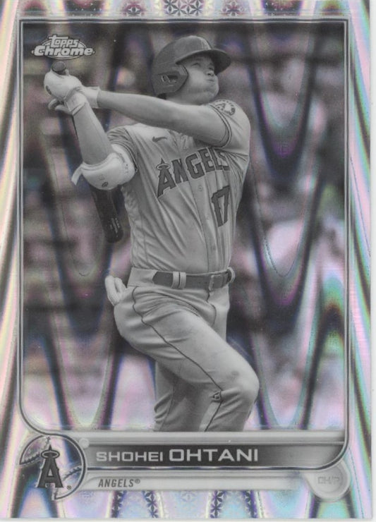 Shohei Ohtani 2022 Topps Chrome Black & White Ray Wave Refractor #1