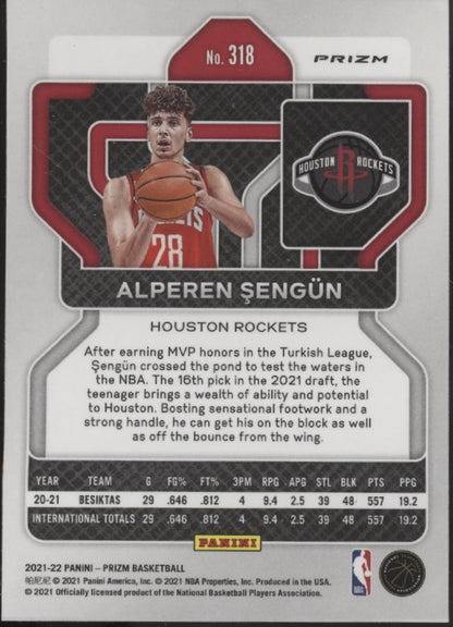 Alperen Sengun 2021-22 Panini Prizm Silver Prizm RC #318