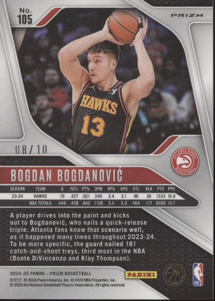 Bogdan Bogdanovic 2024-25 Panini Prizm Gold Wave Prizm 08/10 #105
