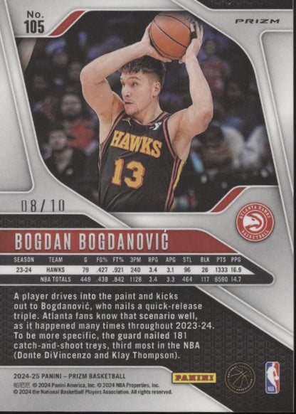 Bogdan Bogdanovic 2024-25 Panini Prizm Gold Wave Prizm 08/10 #105