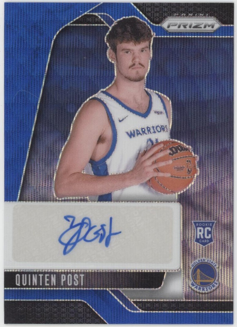 Quinten Post 2024-25 Panini Prizm Blue Wave Prizm RC Auto #RSI-QPW #2