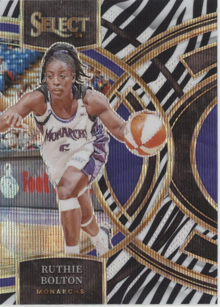 Ruthie Bolton 2024 Panini WNBA Select Zebra Wave Prizm #135
