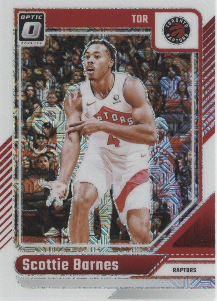 Scottie Barnes 2024-25 Panini Donruss Optic White Mojo Prizm 25/48 #8