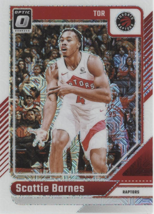 Scottie Barnes 2024-25 Panini Donruss Optic White Mojo Prizm 25/48 #8