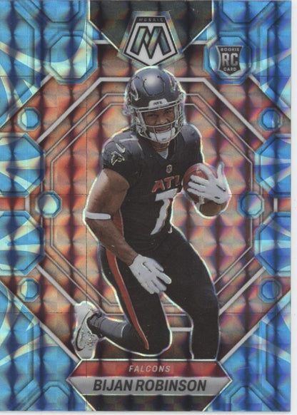 Bijan Robinson 2023 Panini Mosaic Blue Prizm RC #284