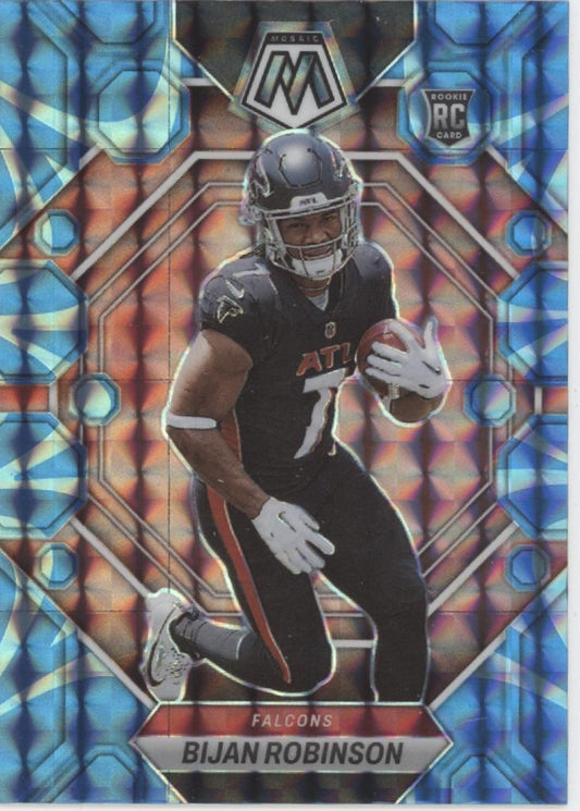 Bijan Robinson 2023 Panini Mosaic Blue Prizm RC #284