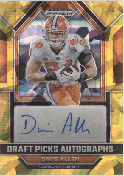Davis Allen 2023 Panini Prizm Draft Picks Gold Ice Prizm Auto #DPA-DAA