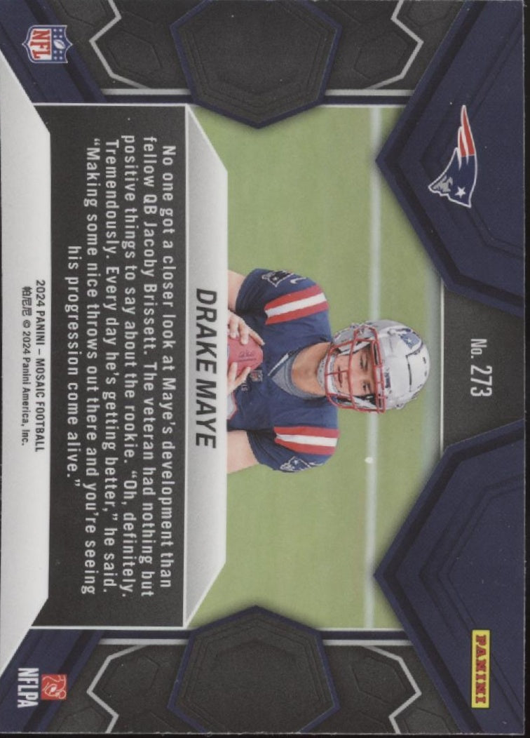 Drake Maye 2024 Panini Mosaic NFL Debut RC #273