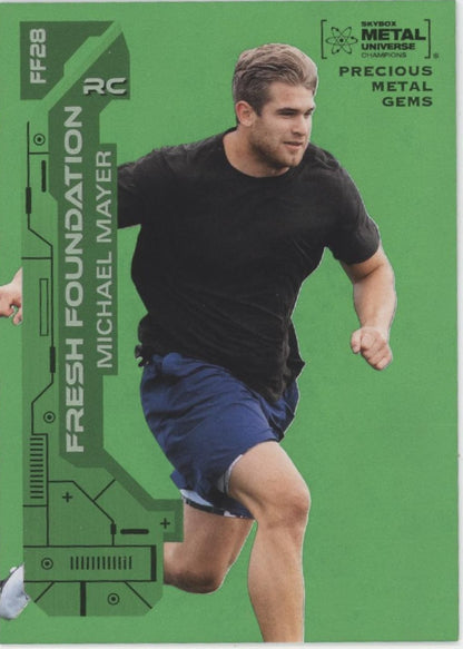 Michael Mayer 2023 Metal Universe Champions Fresh Foundation Green RC 08/10
