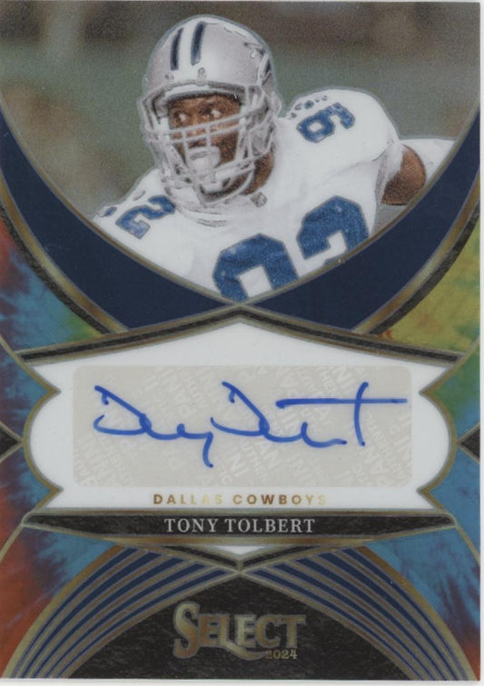 Tony Tolbert 2024 Panini Select Tie Dye Prizm Auto 13/25