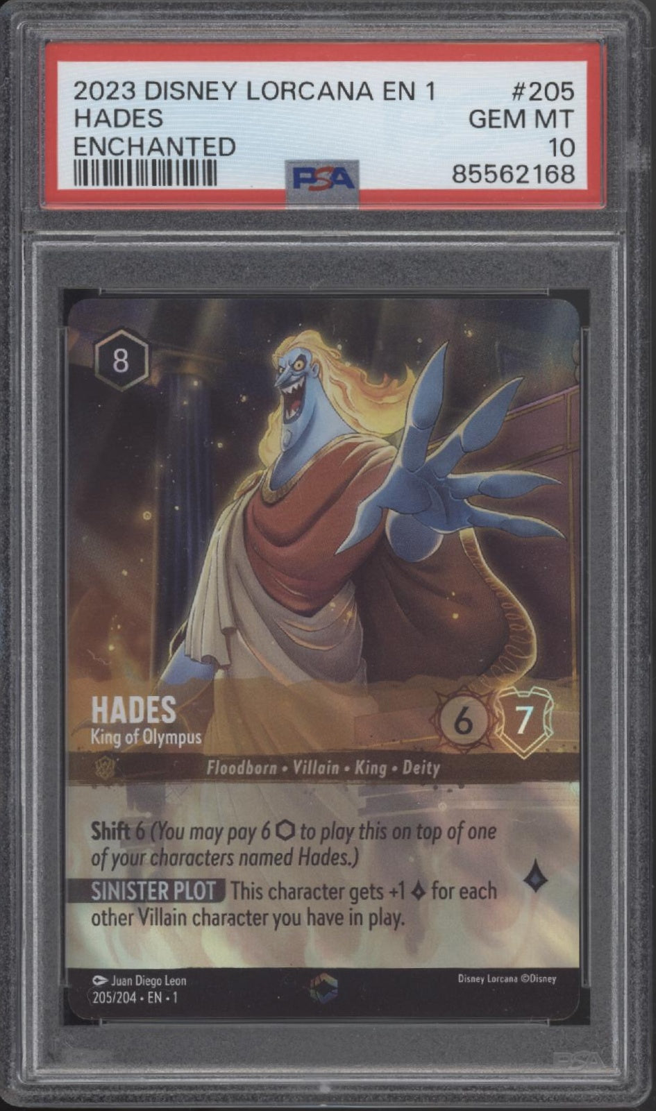 Hades King of Plympus Disney Lorcana The First Chapter Enchanted #205 PSA 10、Collector Store LLC Gaming、kayou