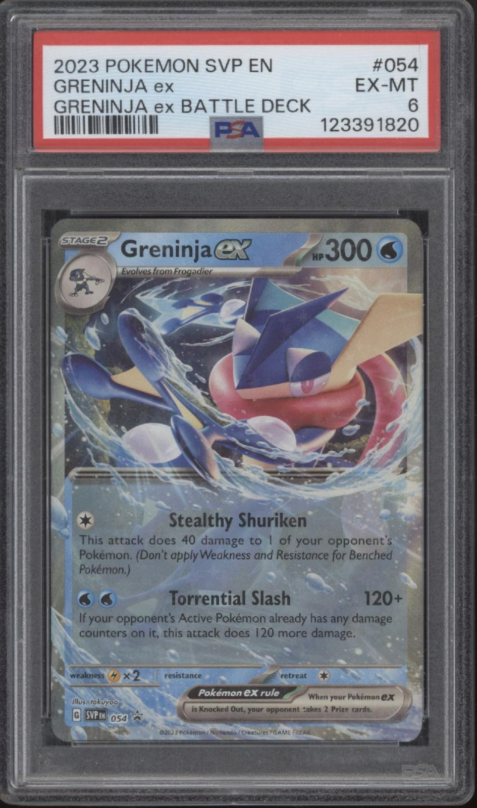 Greninja ex Pokemon Greninja ex Battle Deck #054 PSA 6