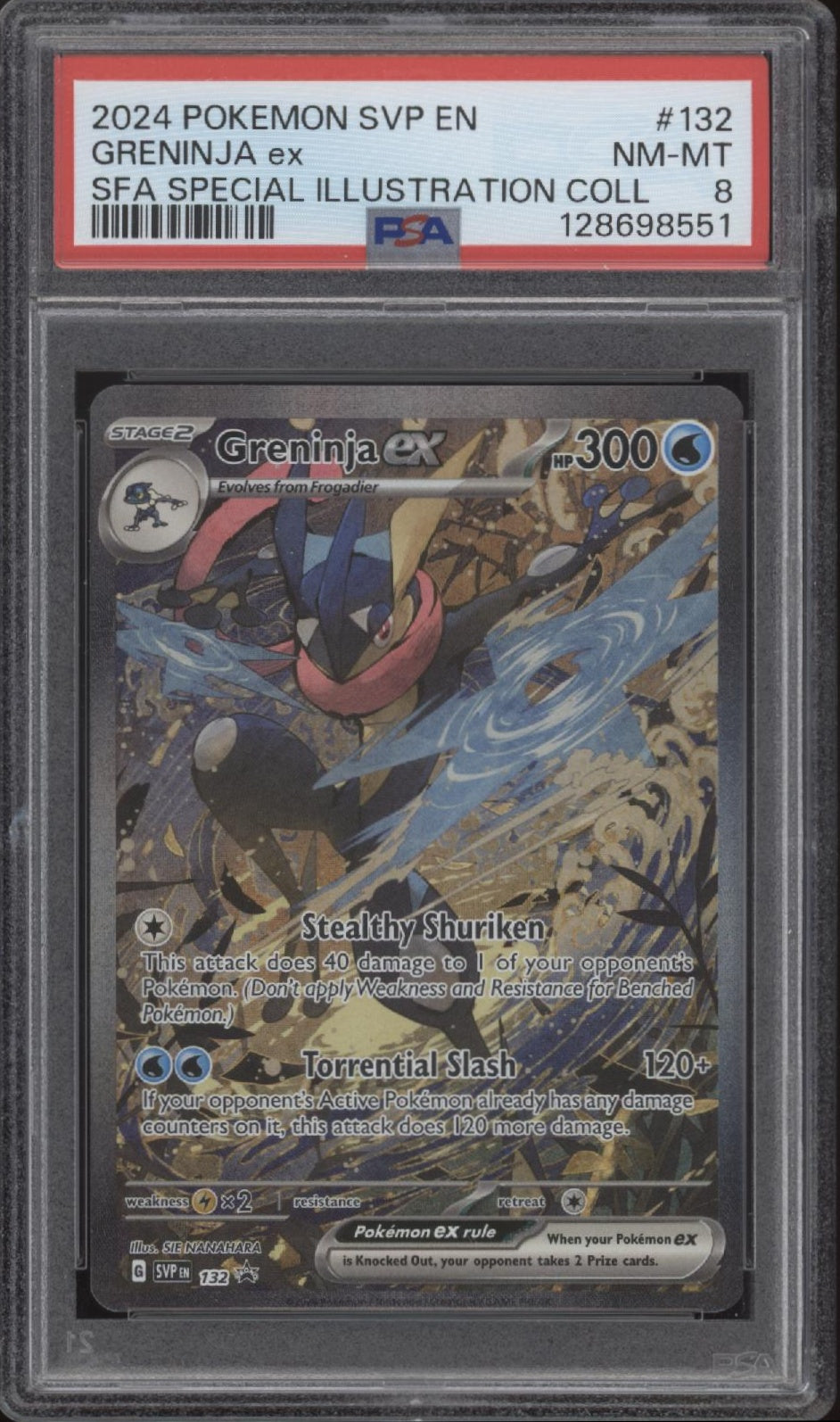 Greninja ex Pokemon Shrouded Fable Special Illustration Collection #132 PSA 8 #2