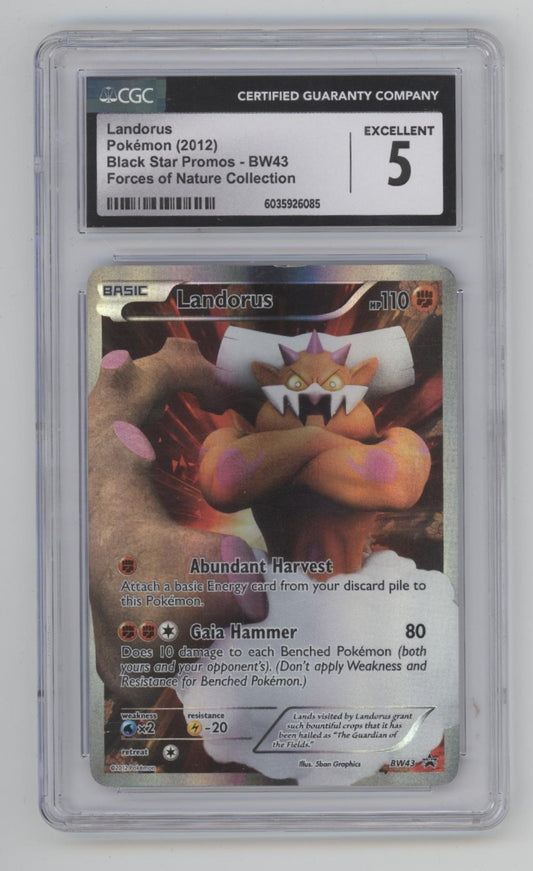 Landorous Pokemon Forces of Nature Collection Promo #BW43 CGC 5