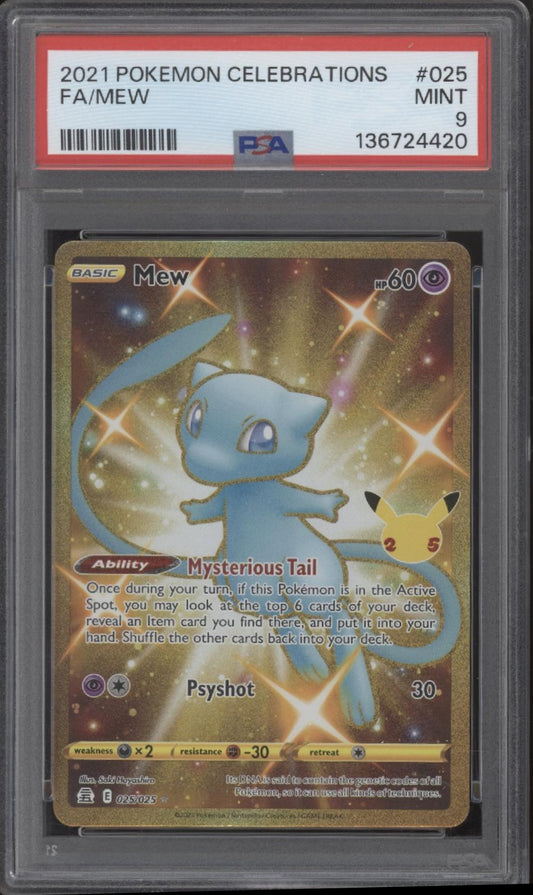 Mew Pokemon Celebrations Full Art #025 PSA 9