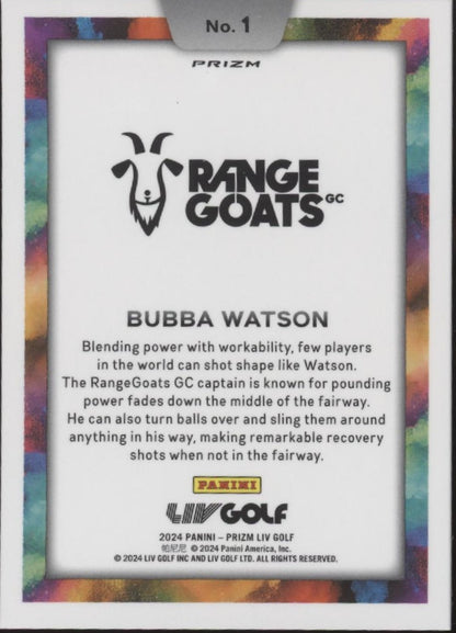 Bubba Watson 2024 Panini Prizm LIV Prizm Color Blast #1