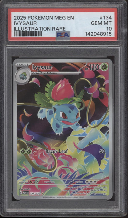 Ivysaur Pokemon Mega Evolution Illustration Rare #134 PSA 10