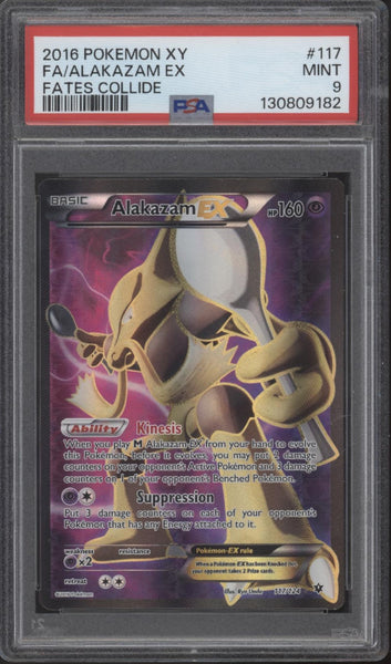 Alakazam ex Pokemon Fates Collide Full Art #117 PSA 9 Alakazam ex Pokemon Fates Collide Full Art #117 PSA 9