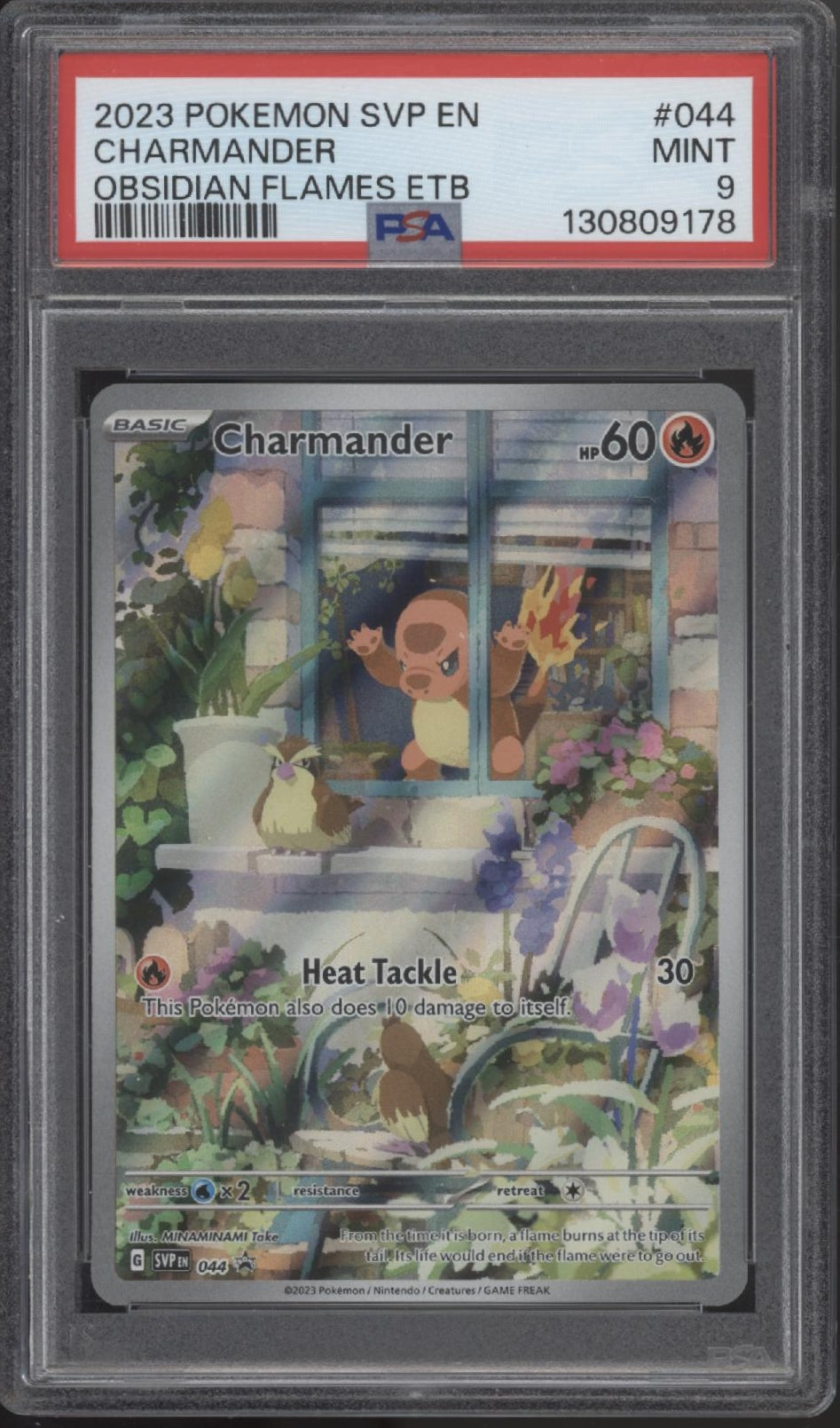 Charmander Pokemon Obsidian Flames Elite Trainer Box #044 PSA 9 #5