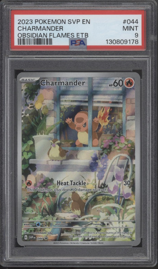Charmander Pokemon Obsidian Flames Elite Trainer Box #044 PSA 9 #5