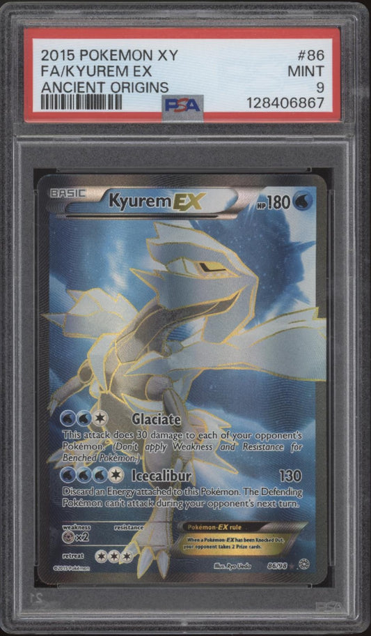 Kyurem ex Pokemon Ancient Origins Full Art #86 PSA 9