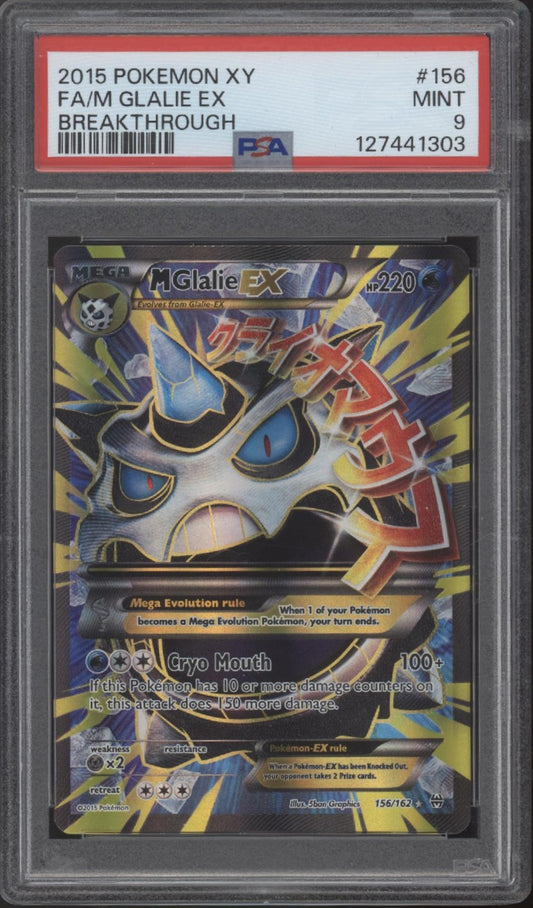 M Glalie ex Pokemon Breakthrough Full Art #156 PSA 9