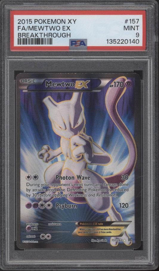 Mewtwo ex Pokemon Breakthrough Full Art #157 PSA 9