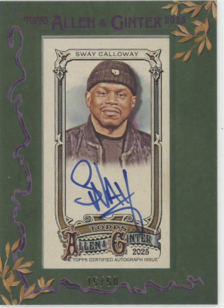 Sway Calloway 2025 Topps Allen & Ginter Mini Framed Auto #MA-SWAY